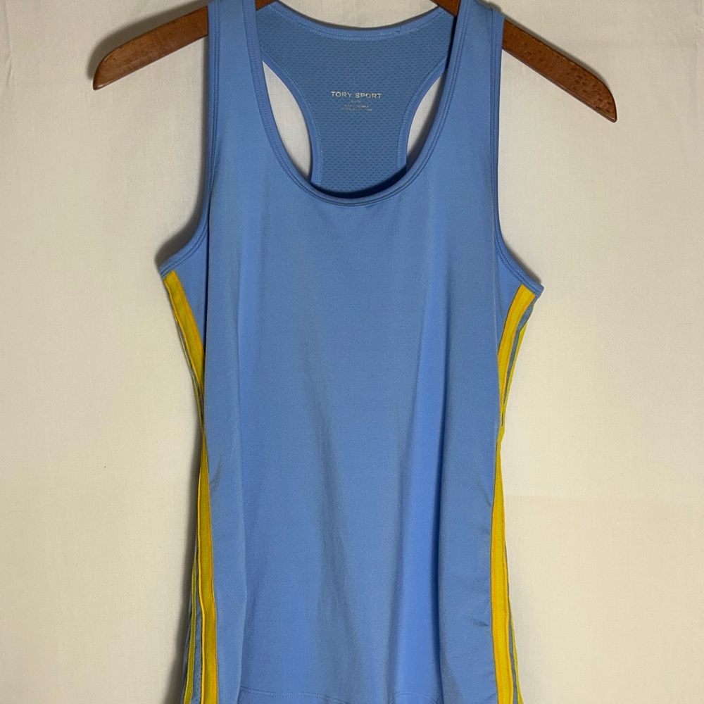Tory Burch Tory Sport Tank XS Light Blue Yellow
